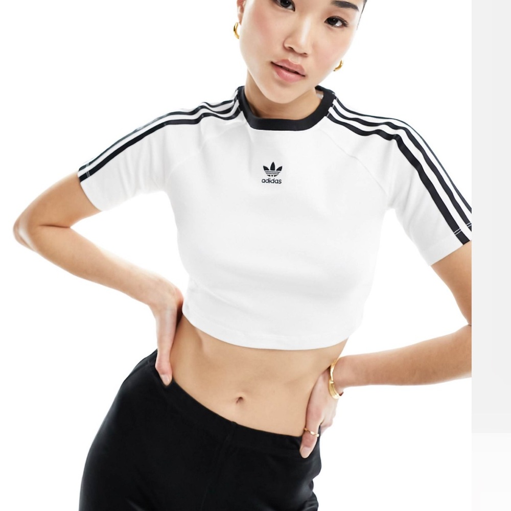 Adidas originals White Crop Top